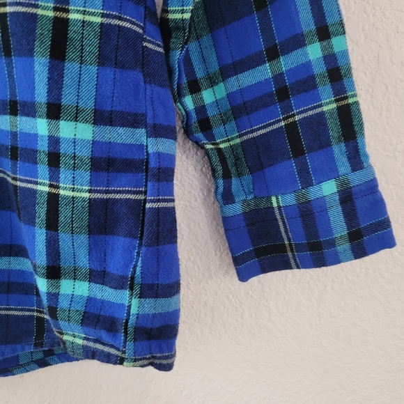 Hurley Boy's Hooded Plaid Flanner Button Down Shirt Size Medium EUC - Picture 3 of 5